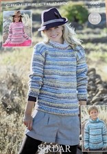Sirdar Crofter Chunky Pattern 9380 Sweaters  FURTHER REDUCED  £2.00
