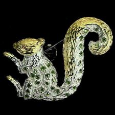 Silver Brooch Chrome Diopside