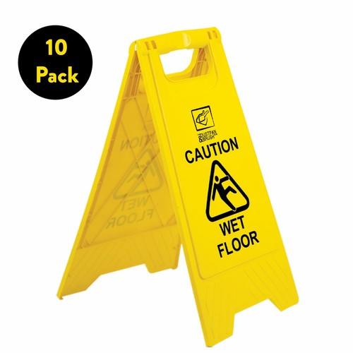 Pack wet floor signs - pack, 10