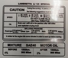Lambretta LI 125 special running in Sticker