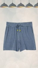 Ex White Stuff Women’s Towelling Stripe Shorts in Blue PR