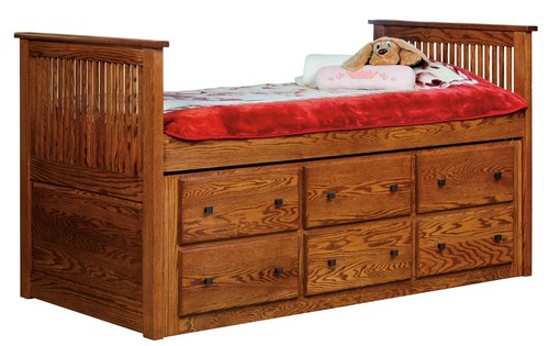 Solid wood trundle - solid, with