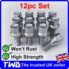12x TAPERED WHEEL BOLTS CITROEN WITH AFTERMARKET ALLOYS (M12X1.25) NUTS [12C]