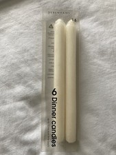 2 Cream Dinner Candles for Candle Sticks