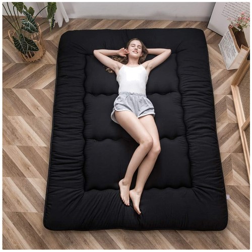 Thick black floor mattress - 4",