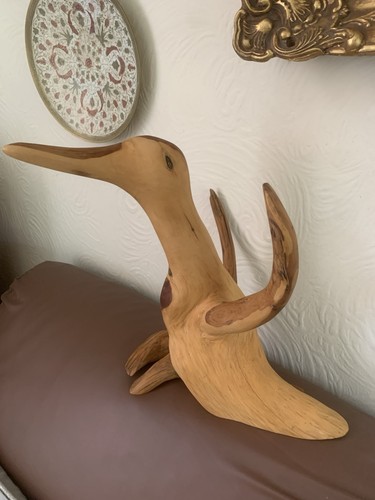 Natural wooden duck - wooden,