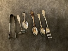 Vintage And Antique Silver plate Epns Bundle Incl Tongs, Pusher and spoon etc.