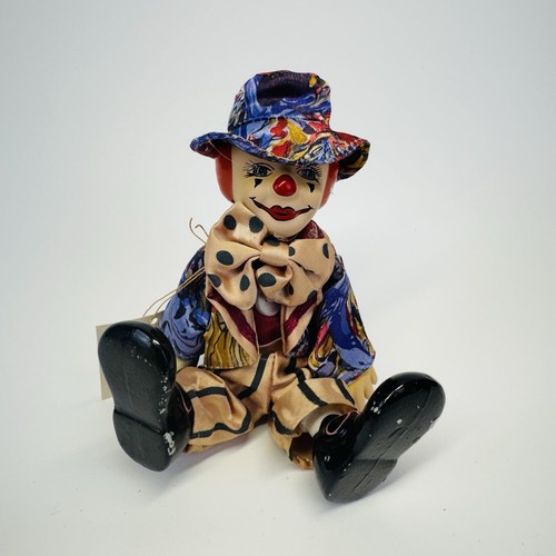 Clown porcelain doll - clown,