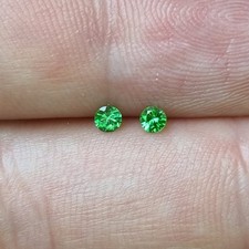 Tsavorite Garnet 2.75 mm – Matching Pair Natural Calibrated Round Gemstones
