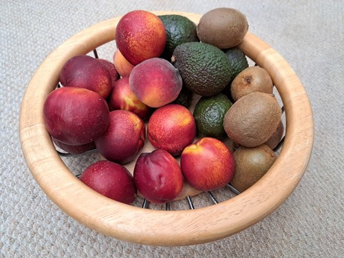 Vintage fruit bowl wood - fruit, &