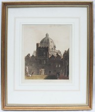 Brazen-Nose [Brasenose] College & Radcliffe Library. Ackermann's Oxford 1814