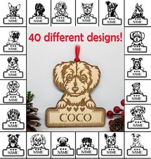 Personalised Wooden Dog Bauble