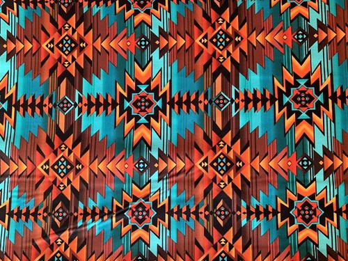 Aztec blanket fabric cotton