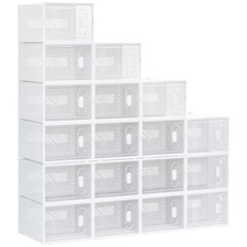 HOMCOM 18PCS Stackable Clear