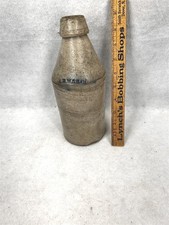 antique stoneware bottle blue
