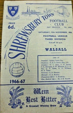 1966  1967      Shrewsbury