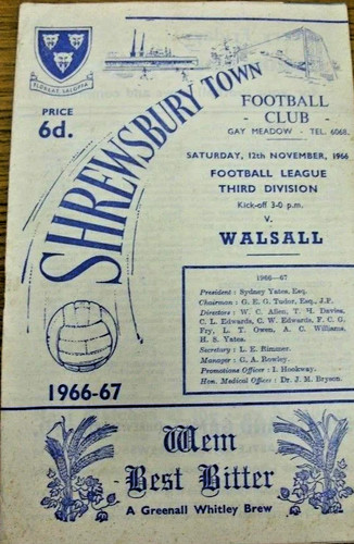 1966 1967 shrewsbury - ,