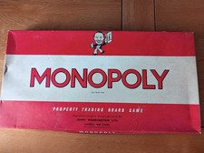 COMPLETE Monopoly 1960's Red Box Edition Board Game Vintage Waddingtons 