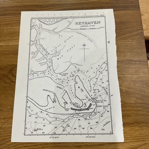 Vintage sea chart nautical - /,
