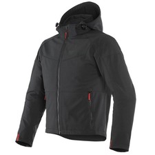 DAINESE IGNITE TEX BLACK HOODED CASUAL ARMOURED MOTORCYCLE MOTORBIKE JACKET