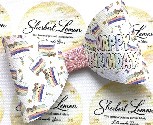 Plushie birthday cake printed - cake,