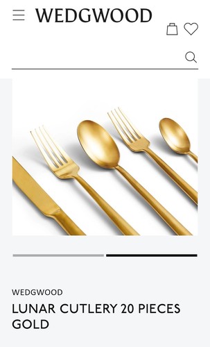 Wedgwood cutlery gold lunar - gold,