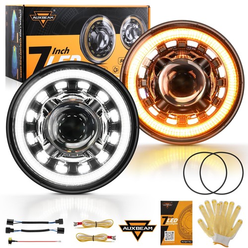 2pcs inch round - round, led