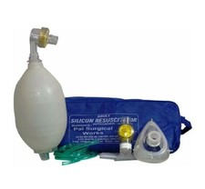 Manual Resuscitator 1500ml PVC Adult Ambu Bag Oxygen Tube CPR First Aid Kit