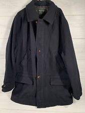 Wolsey Car Coat Mix Wool Vintage Mens Grey Lined Zip Buttons 90’s Large Jacket