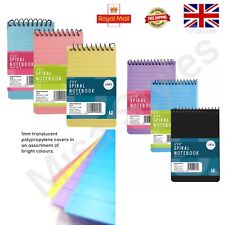 SPIRAL NOTEBOOK A6 A7 LINED POCKET NOTEPAD JOTTA MINI MULTICOLOURED NEON COVERS
