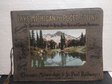 Vintage 1914 Lake Michigan to