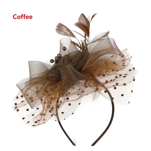 Flower feather fascinator - flower,