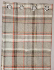 Pair of Dunelm Curtains Tartan Check 44" Wide x 53" Drop Lined