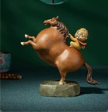 6" China Pure Bronze Painted