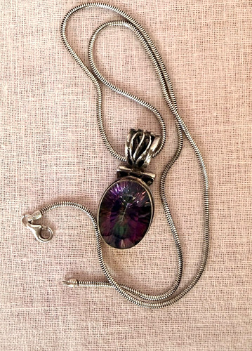 Sterling silver mystic rainbow - silver,