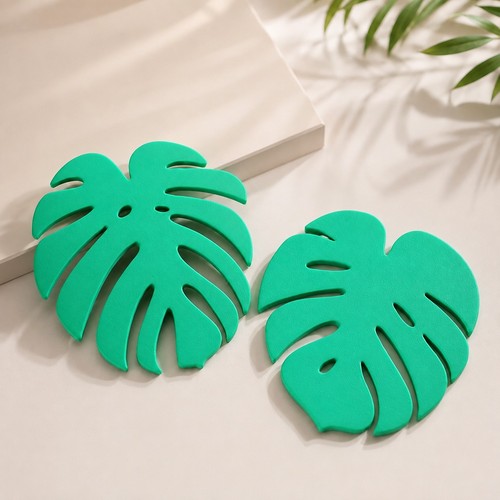 Coasters printed leaf - 3d,