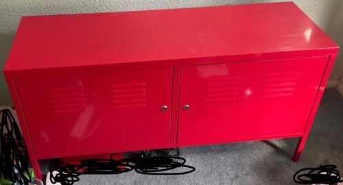 Ikea red metal cabinet - ,
