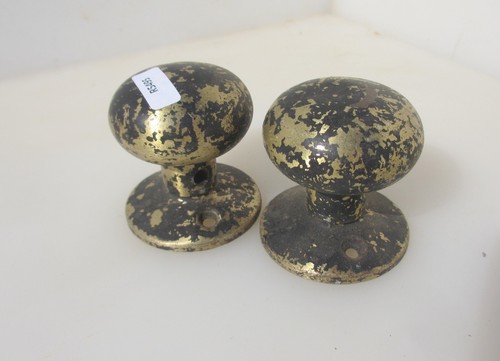 Vintage brass door - door, knobs