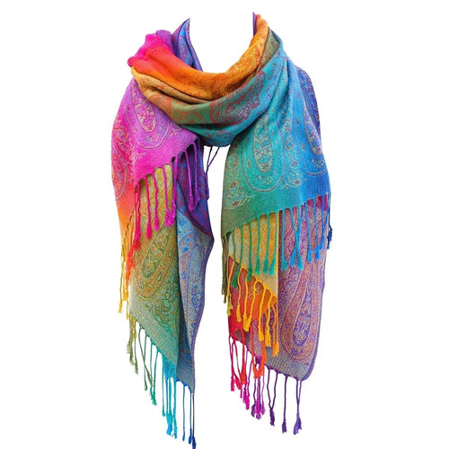 Ladies long bright rainbow - ladies,