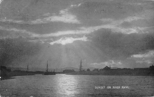 Postcard wales sunset on - postcard,