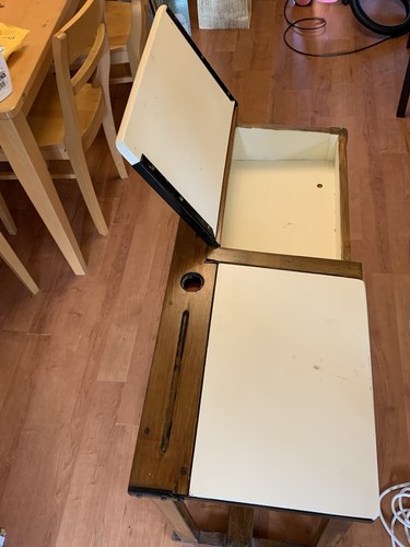 Double school desk vintage - double,