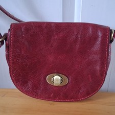 Small Red Leather Shoulder Bag