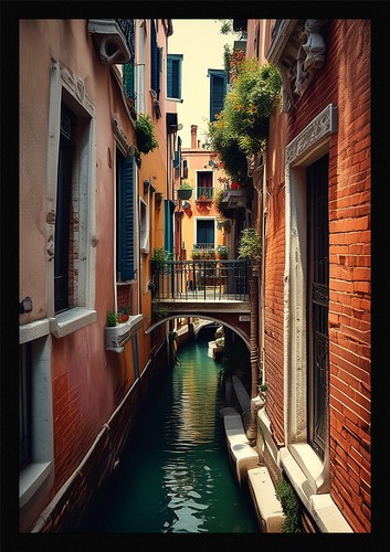 Intimate venice canals - canals, framed