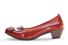 GABOR Brown patent leather low