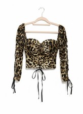 Leopard Velvet Corset Top –