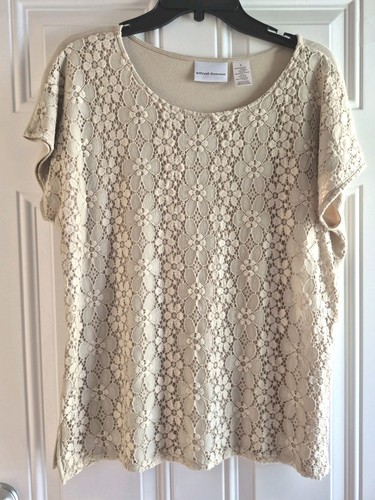 Alfred dunner stretch knit top - dunner,