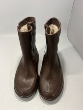 Gezer brown boots with faux