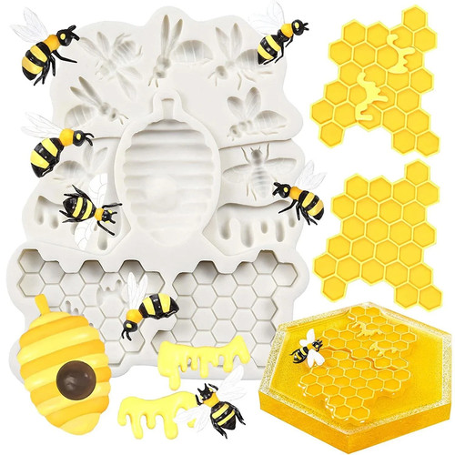 Bee and honeycomb silicone - honeycomb,