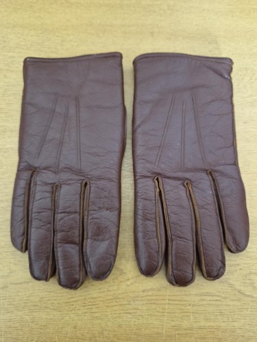 Brown leather gloves men - brown, men’s