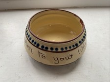 Torquay Moto Ware Sugar Bowl Vintage Antique Small Chip To Rim ‘Sweeten To Your.